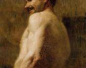 亨利 德 土鲁斯 罗特列克 : Bust of a Nude Man
